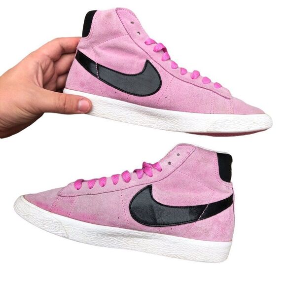 Rare 2013 Nike Blazer Mid High Top 'Curved Pink' Size 5 - Picture 13 of 16